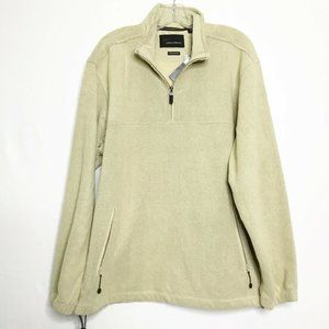 Greg Norman Pullover Men L Beige 1/2 Zipper Front